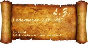 Ledermeier Zénó névjegykártya